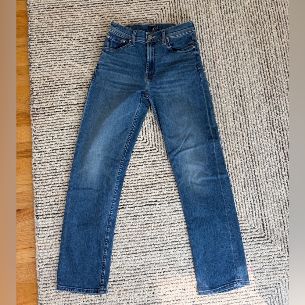 MOTHER Mid-Rise Rider Ankle Jeans